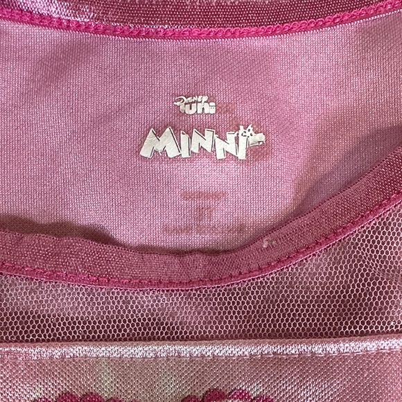 Disney Minnie Mouse Girls Pink Tulle Dress Polka Dot Size 3T - Picture 4 of 6